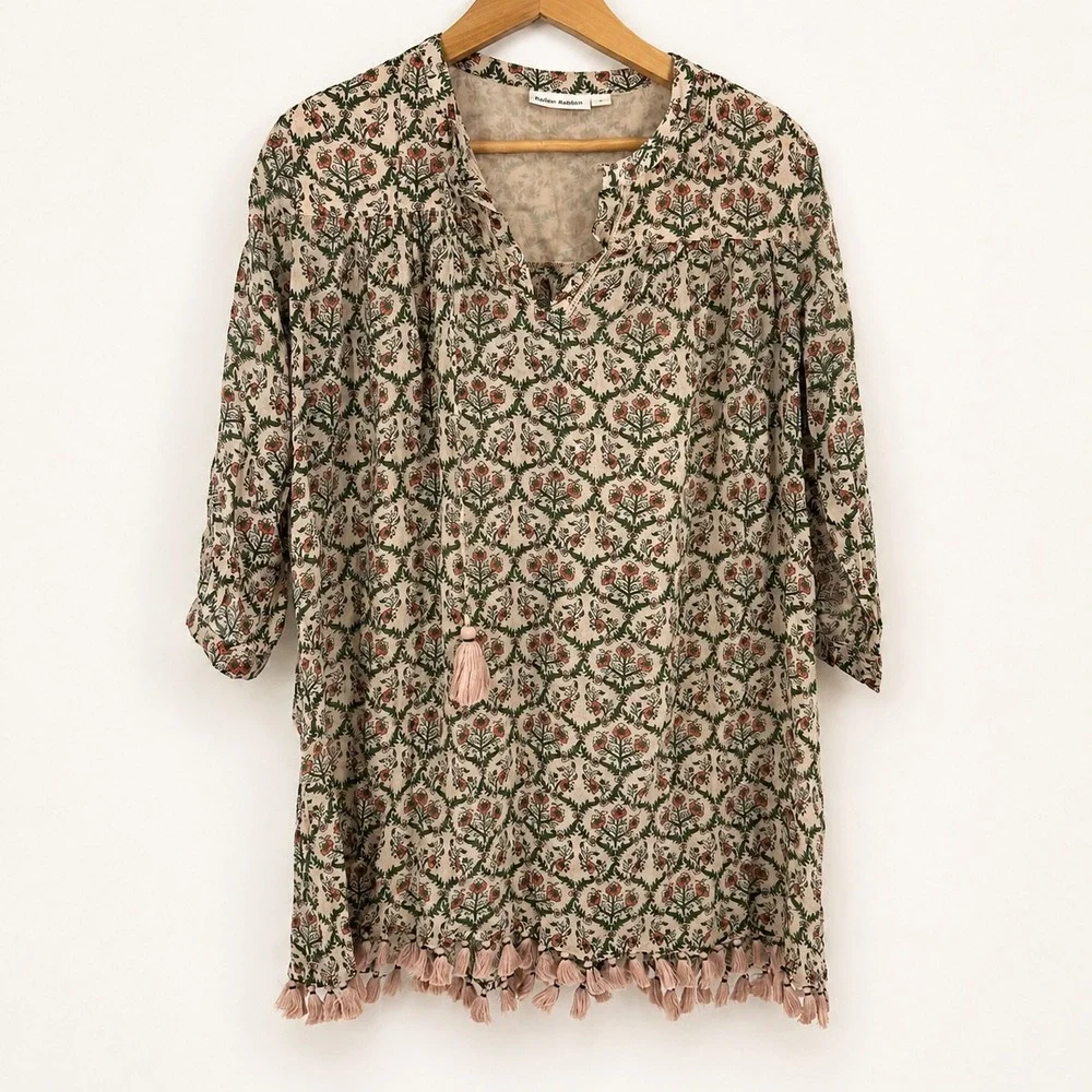 Roller Rabbit Hampton Cover-Up Medium Tunic Dress Anthropologie Romantic READ